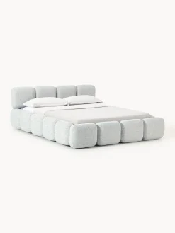 Letto imbottito in bouclé Tayla