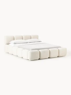 Letto imbottito in bouclé Tayla