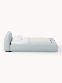 Letto imbottito in bouclé Wolke