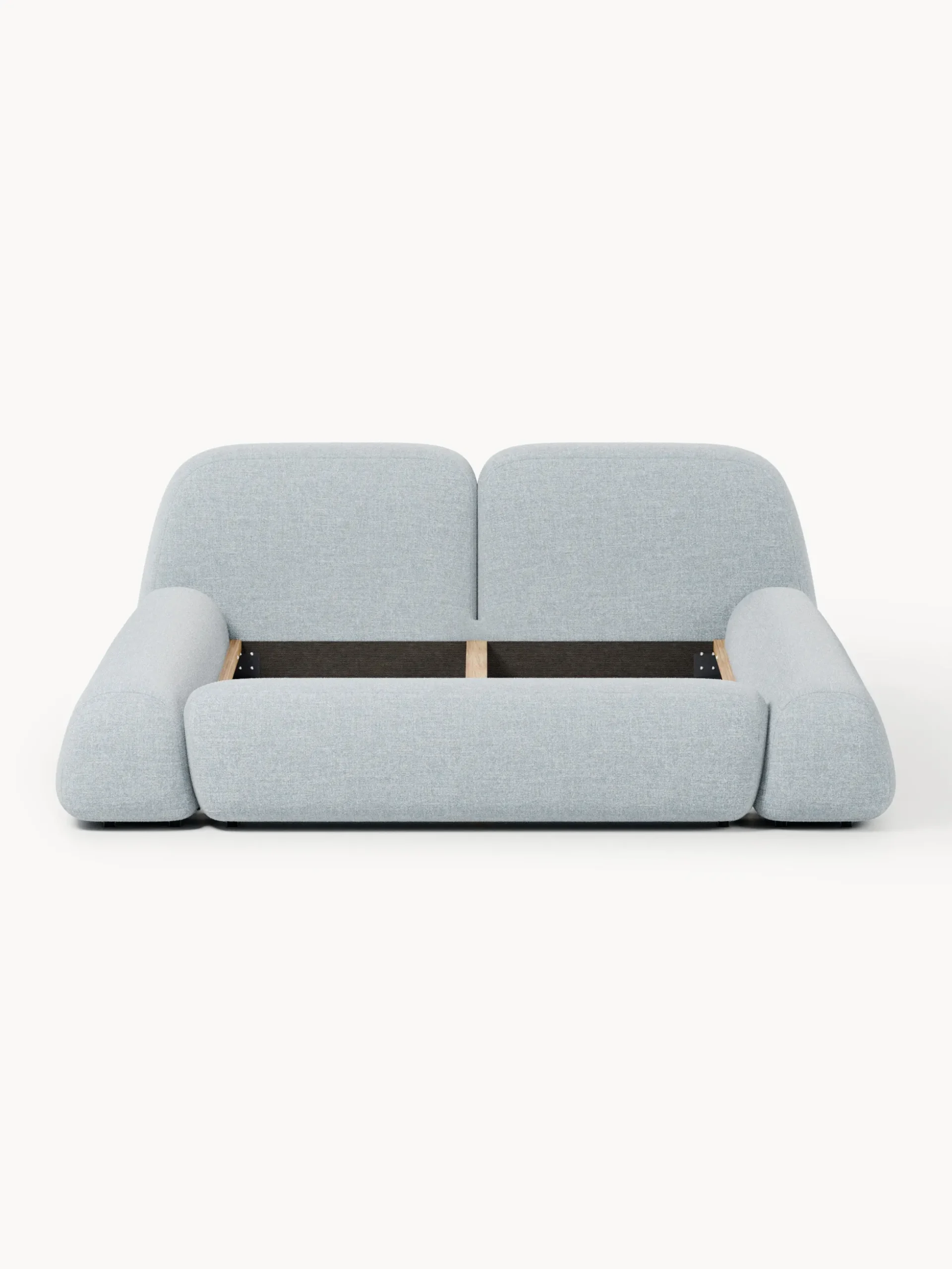 Letto imbottito in bouclé Wolke