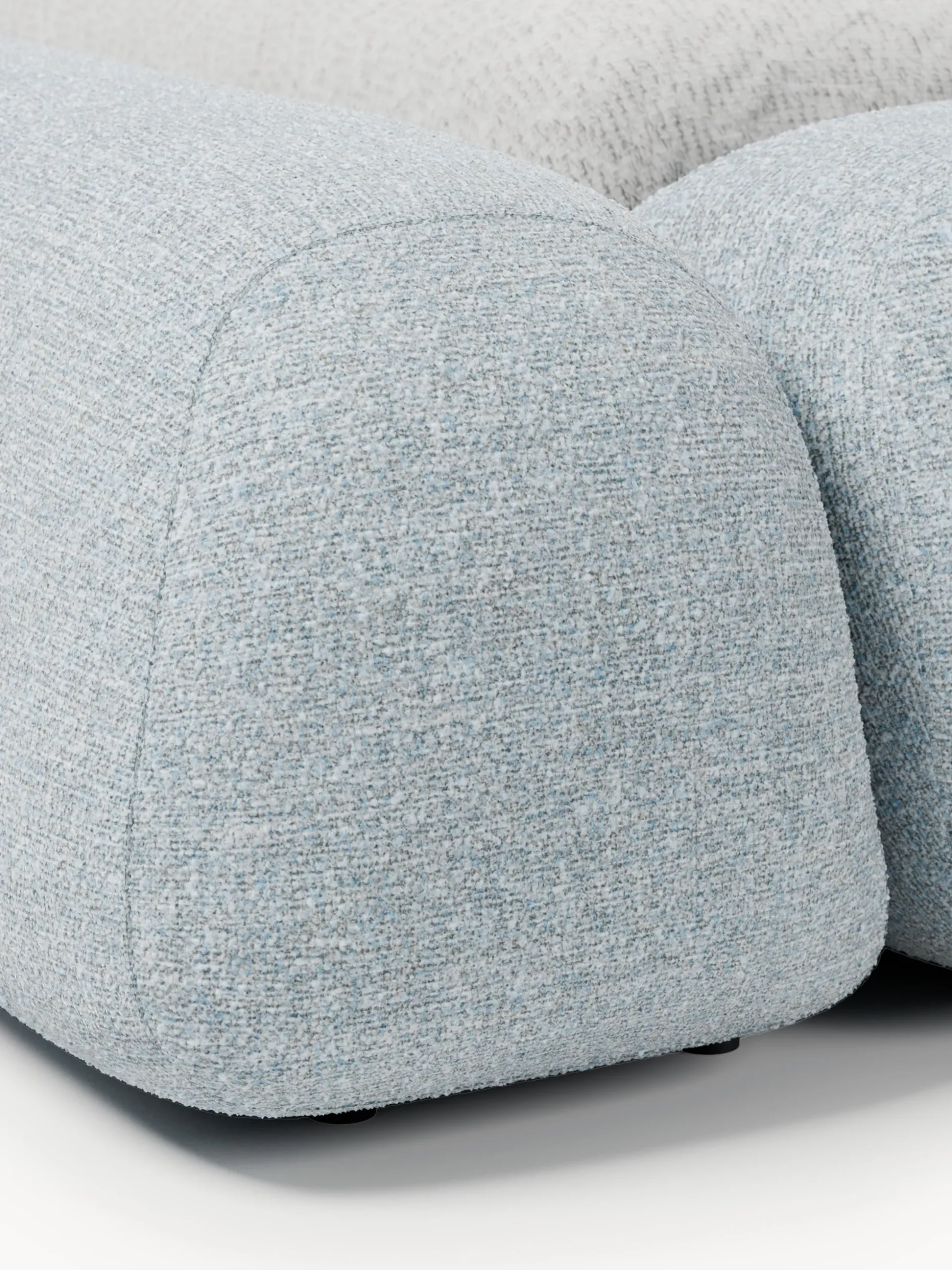 Letto imbottito in bouclé Wolke