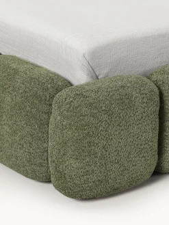Letto imbottito in teddy bouclé con contenitore Tayla