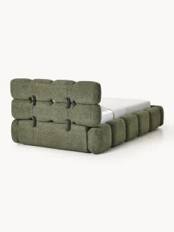Letto imbottito in teddy bouclé con contenitore Tayla