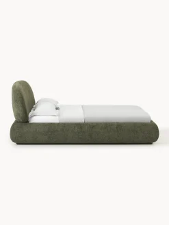 Letto imbottito in teddy bouclé Alba