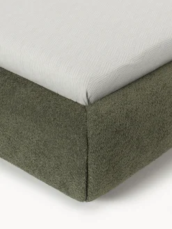 Letto imbottito in teddy bouclé Alba