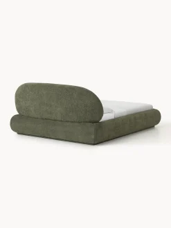 Letto imbottito in teddy bouclé Alba