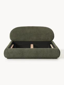 Letto imbottito in teddy bouclé Alba