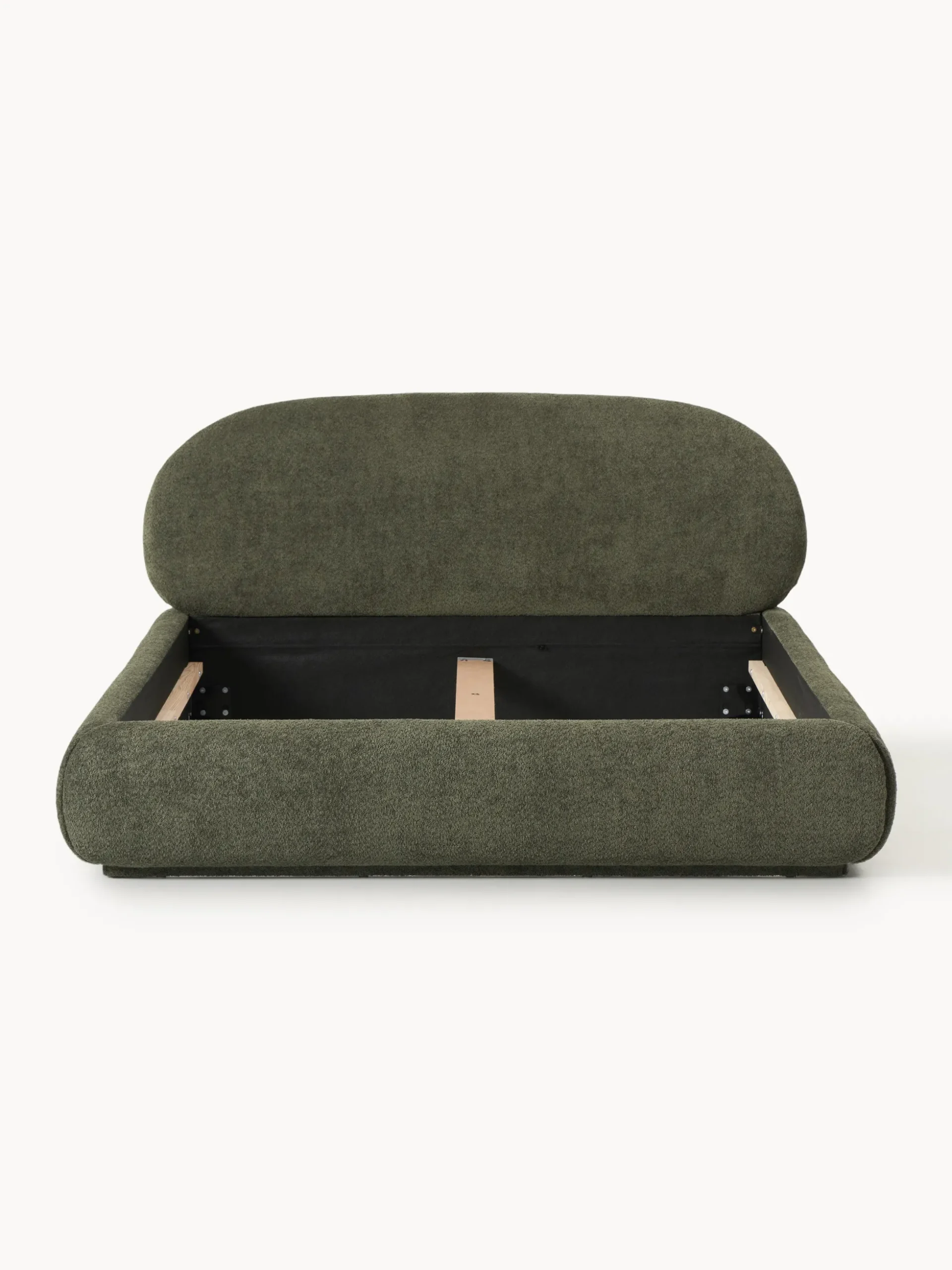 Letto imbottito in teddy bouclé Alba