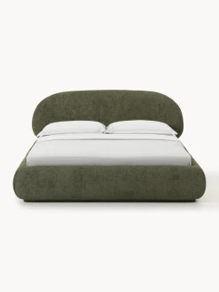 Letto imbottito in teddy bouclé Alba