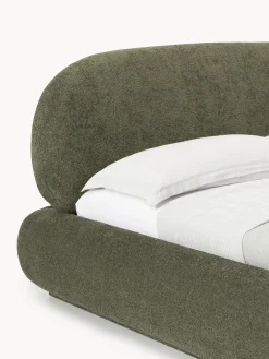 Letto imbottito in teddy bouclé Alba