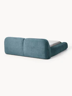 Letto imbottito in teddy bouclé con contenitore Wolke