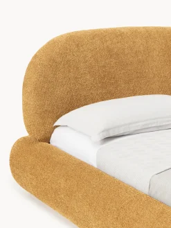 Letto imbottito in teddy bouclé Alba