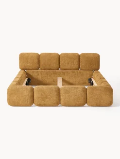Letto imbottito in teddy-bouclé Tayla