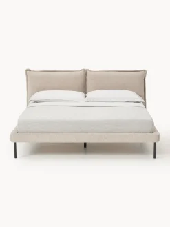 Letto imbottito in teddy bouclé Amelia