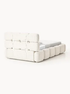 Letto imbottito in teddy bouclé con contenitore Tayla