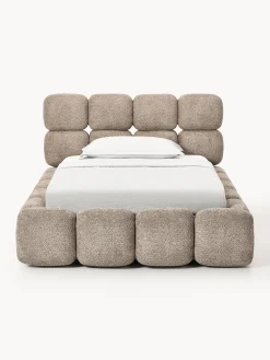 Letto imbottito in teddy bouclé Tayla