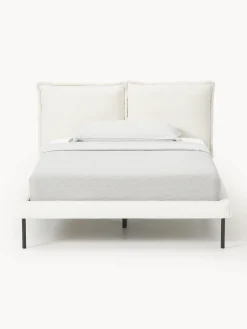 Letto imbottito in teddy bouclé Amelia