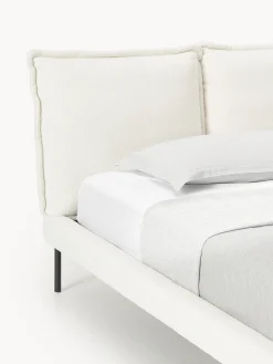 Letto imbottito in teddy bouclé Amelia