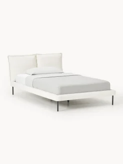 Letto imbottito in teddy bouclé Amelia