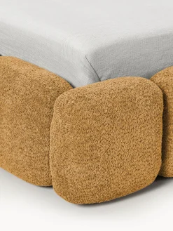 Letto imbottito in teddy bouclé con contenitore Tayla