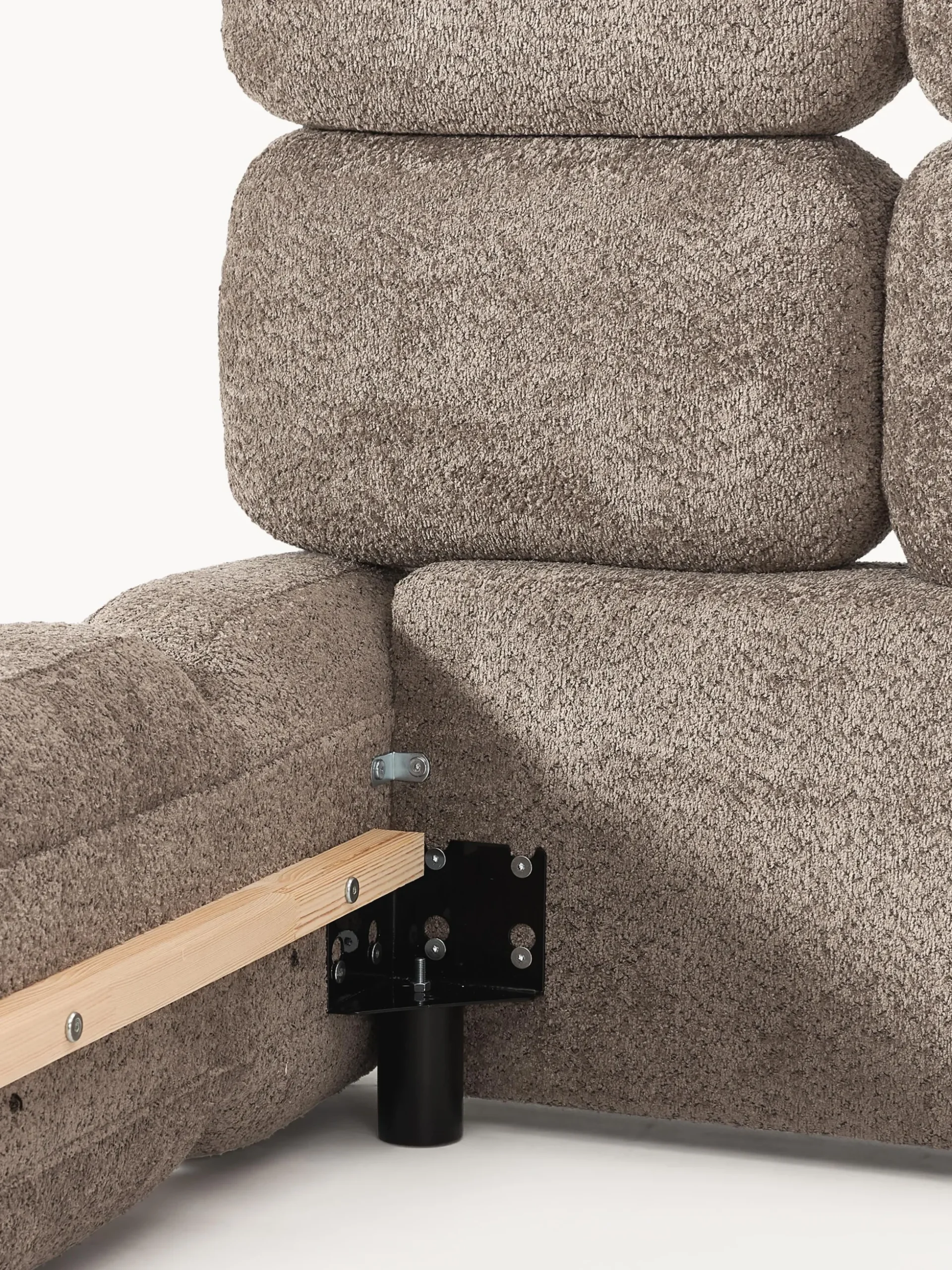Letto imbottito in teddy-bouclé Tayla