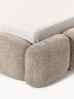 Letto imbottito in teddy-bouclé Tayla