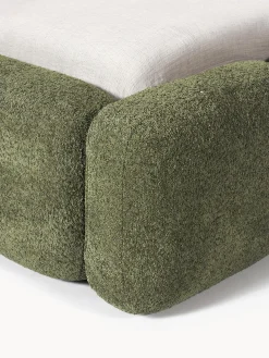 Letto imbottito in teddy-bouclé Tayla