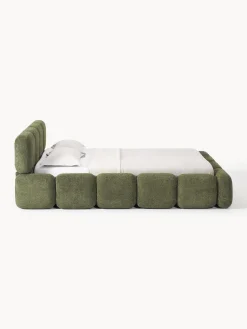 Letto imbottito in teddy-bouclé Tayla