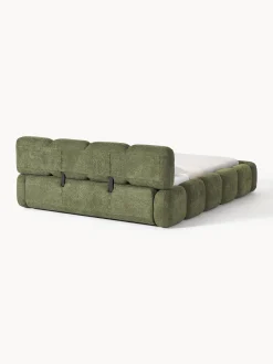 Letto imbottito in teddy-bouclé Tayla