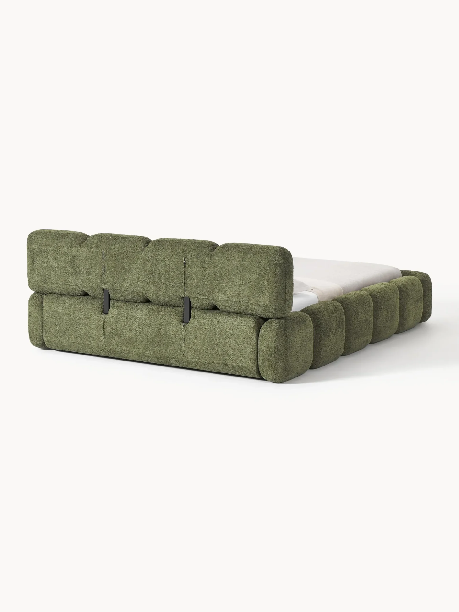 Letto imbottito in teddy-bouclé Tayla