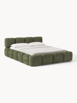Letto imbottito in teddy-bouclé Tayla