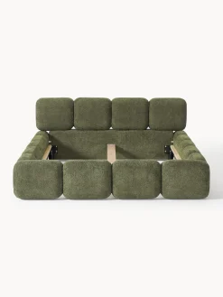 Letto imbottito in teddy-bouclé Tayla