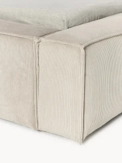 Letto imbottito in velluto a coste Lennon