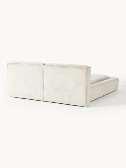 Letto imbottito in velluto a coste con contenitore Lennon