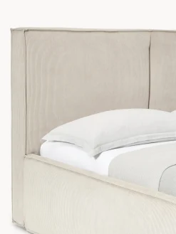 Letto imbottito in velluto a coste Dream