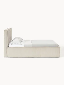 Letto imbottito in velluto a coste Dream
