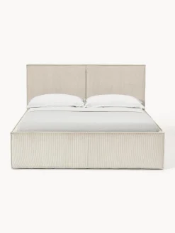 Letto imbottito in velluto a coste Dream