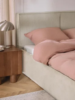 Letto imbottito in velluto a coste Dream