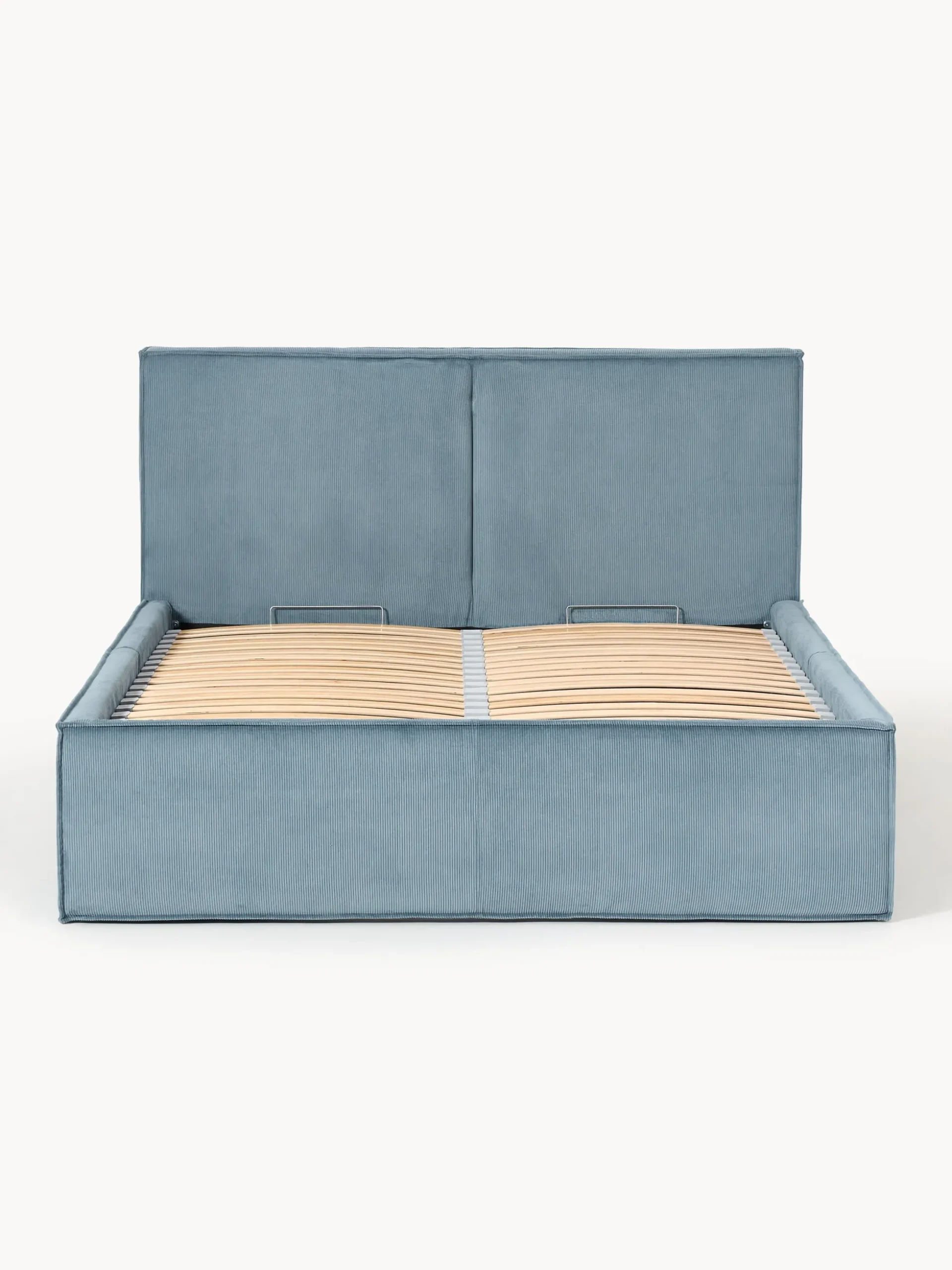 Letto imbottito in velluto a coste con spazio contenitore aggiuntivo Dream