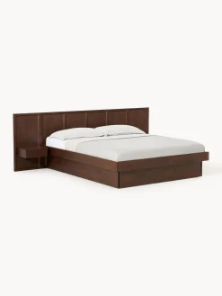 Letto in legno con comodini e testiera Nanto