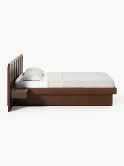 Letto in legno con comodini e testiera Nanto