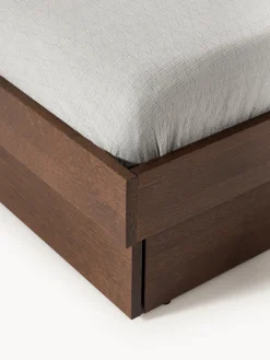 Letto in legno con comodini e testiera Nanto