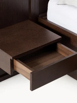 Letto in legno con comodini e testiera Nanto