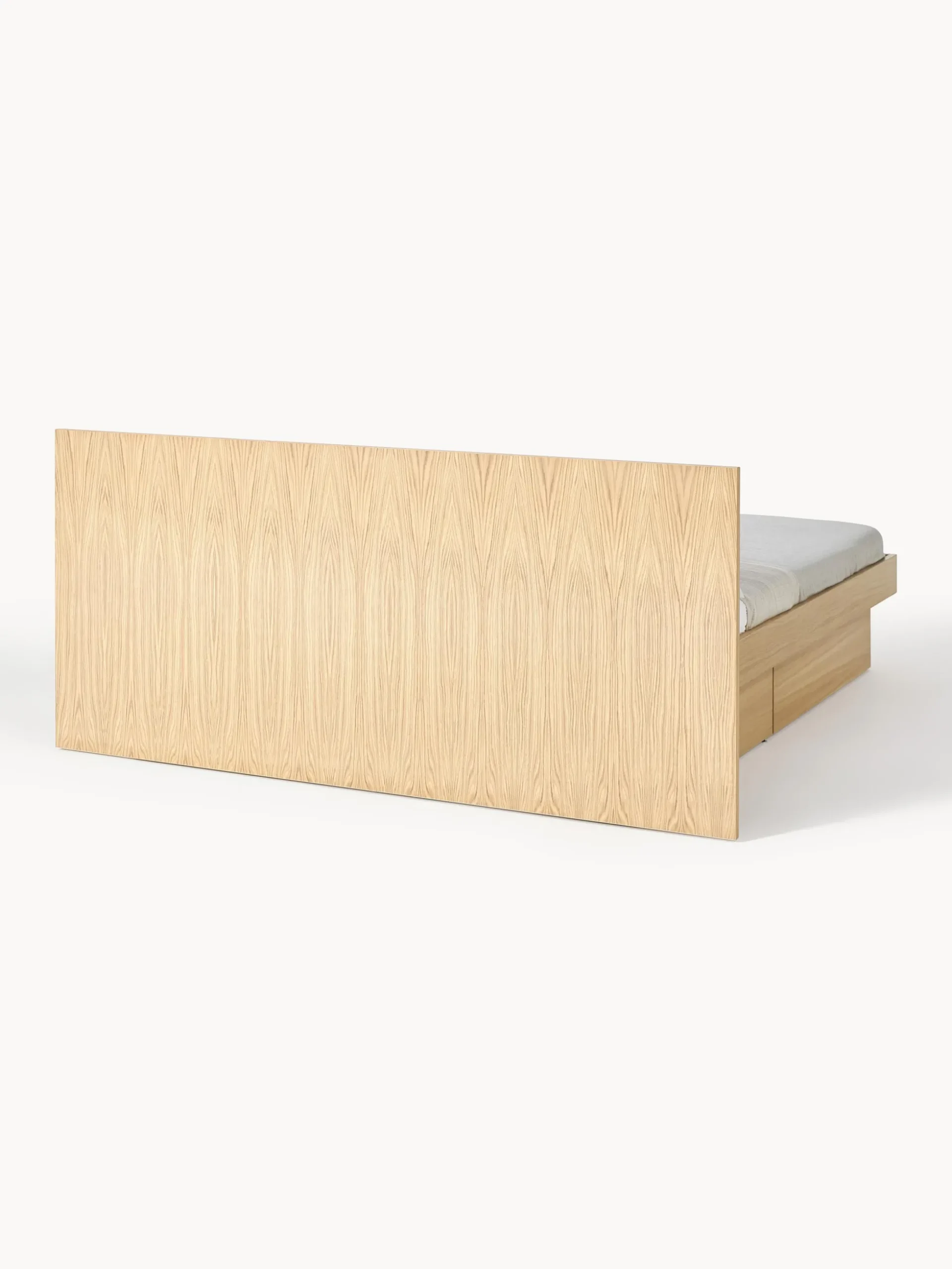 Letto in legno con testiera e vano contenitore Sato