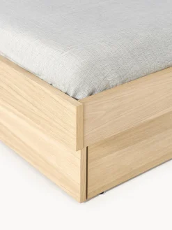 Letto in legno con testiera e vano contenitore Sato