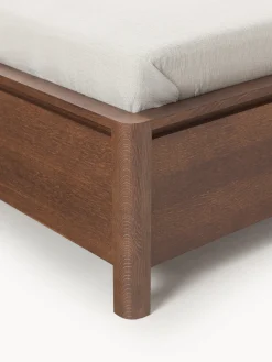 Letto in legno con testiera imbottita e cassetti Santiago