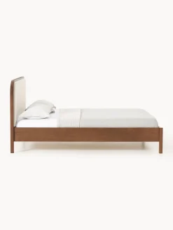 Letto in legno con testiera in bouclé Jones