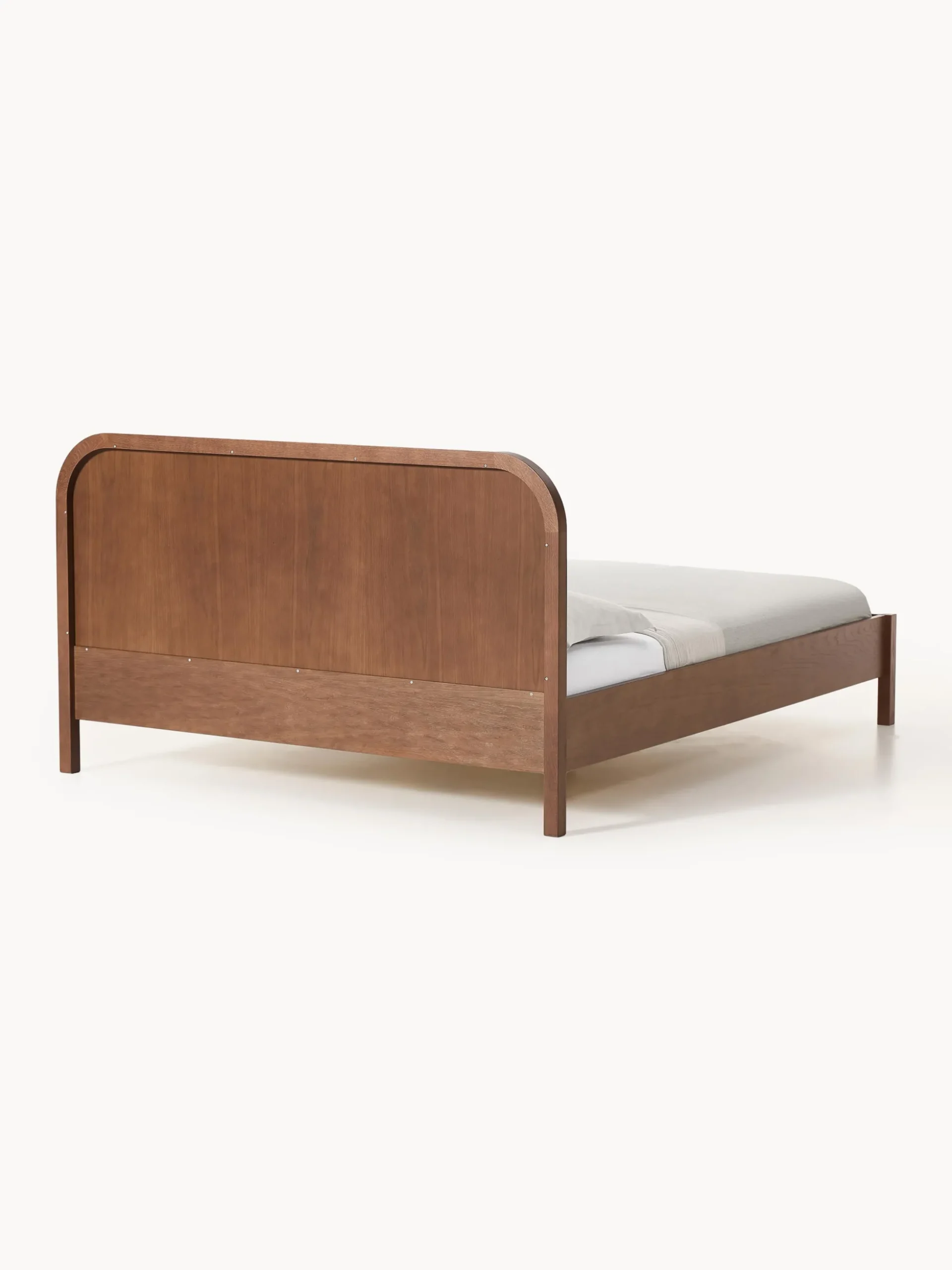Letto in legno con testiera in bouclé Jones