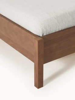 Letto in legno con testiera in bouclé Jones