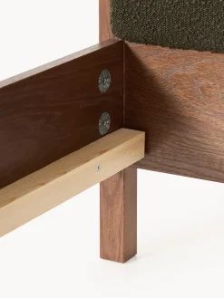 Letto in legno con testiera in bouclé Jones